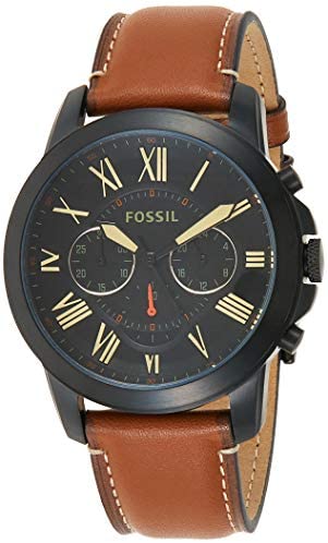 41VvyCuqtJL. AC  - Fossil Men's Grant Stainless Steel Chronograph Quartz Watch