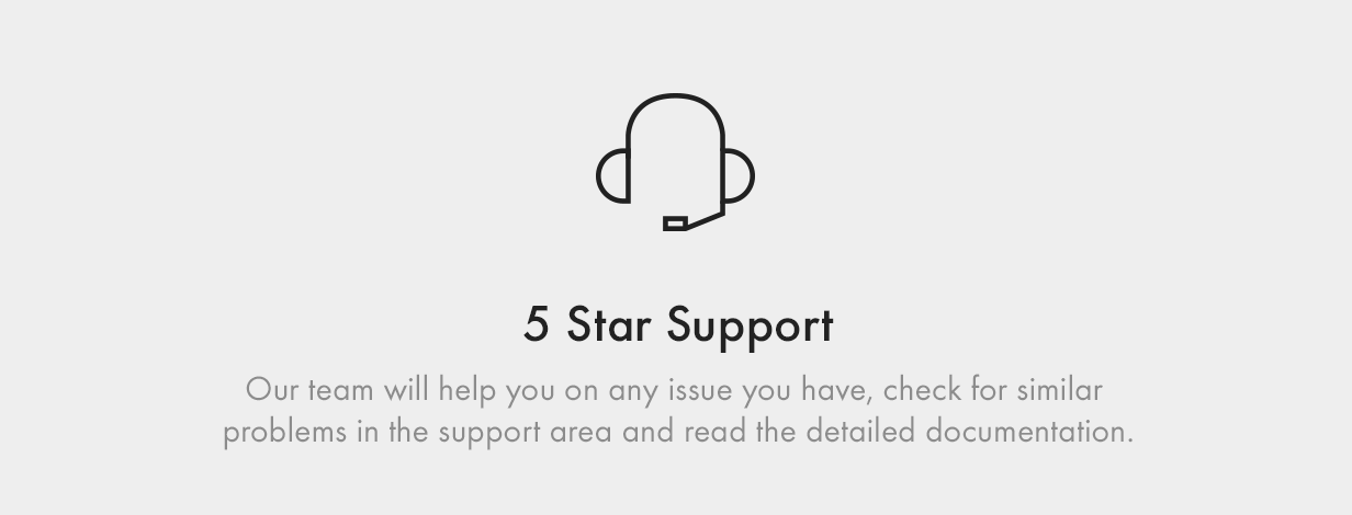 5 star support - Kalium - Creative Theme for Professionals