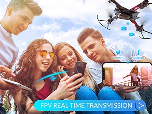 51OMo8TNfpL. AC  - SNAPTAIN S5C WiFi FPV Drone with 720P HD Camera,Voice Control, Wide-Angle Live Video RC Quadcopter with Altitude Hold, Gravity Sensor Function, RTF One Key Take Off/Landing, Compatible w/VR Headset