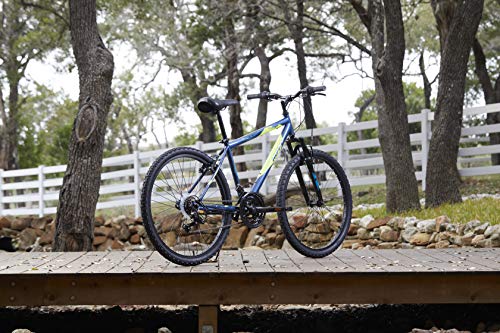 51PGdH9WEKL - Huffy Hardtail Mountain Bike, Stone Mountain 24 inch 21-Speed, Lightweight, Dark Blue