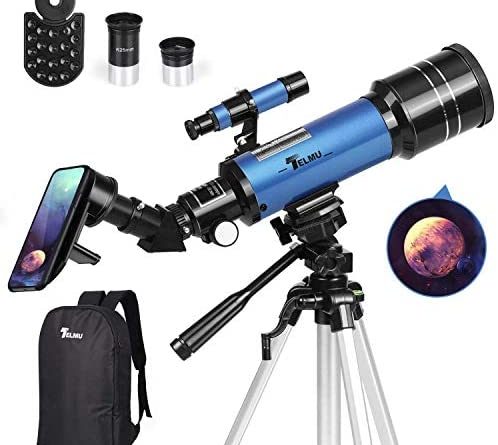 51YjqiTL9XL. AC  498x445 - TELMU Telescope, 70mm Aperture 400mm AZ Mount Astronomical Refracting Telescope Adjustable(17.7In-35.4In) Portable Travel Telescopes with Backpack, Phone Adapter