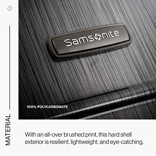 61TO1EV6RML. AC  - Samsonite Winfield 2 Hardside Expandable Luggage with Spinner Wheels, Brushed Anthracite, Checked-Medium 24-Inch