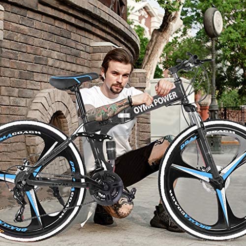 61bWiqo1YgL. AC  - Outroad Mountain Bike 21 Speed 6 Spoke 26 in Shining SYS Double Disc Brake Bicycle Folding Bike for Adult Teens (Ship from US) (Black)