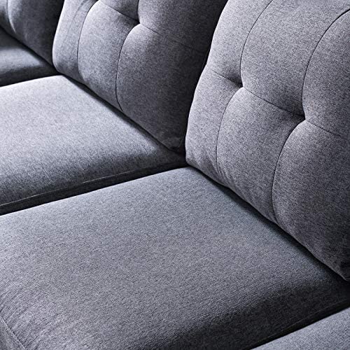 61x4hp6dX4L. AC  - HONBAY Reversible Sectional Sofa Couch for Living Room L-Shape Sofa Couch 4-seat Sofas Sectional for Apartment Dark Grey