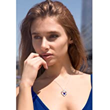 e4c5d2ad 1df2 4e1c adb4 4026f8a4a61b.  CR0,0,300,300 PT0 SX220 V1    - CDE Forever Love Heart Necklace 925 Sterling Silver Rose Gold Plated Birthstone Pendant Necklaces for Women with 5A Cubic Zirconia Jewelry Birthday Gift