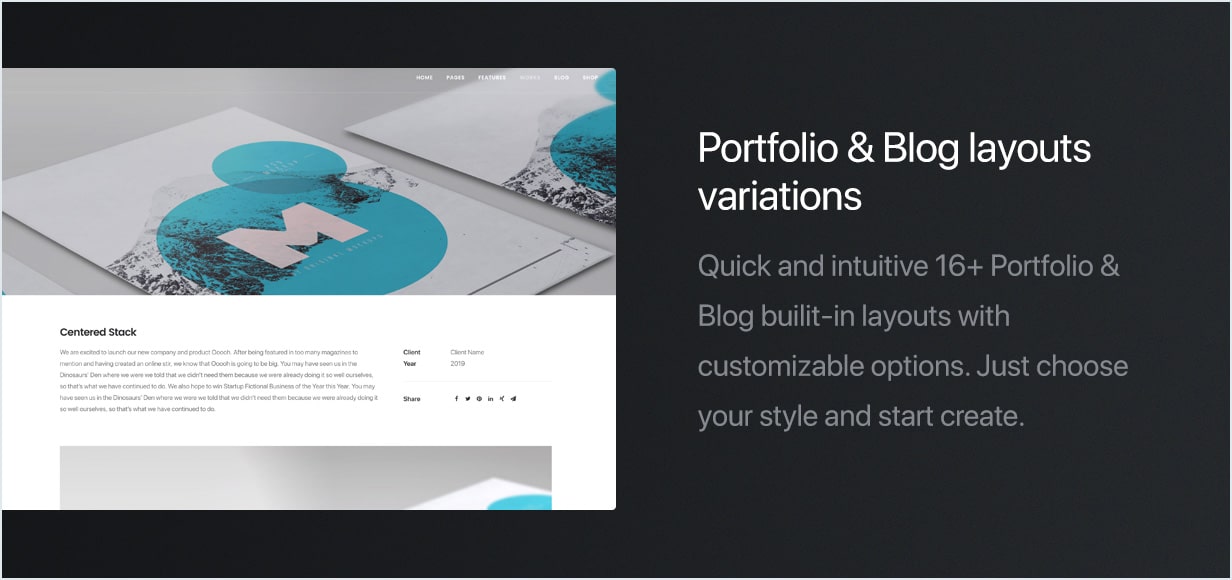 Portfolio and blog templates