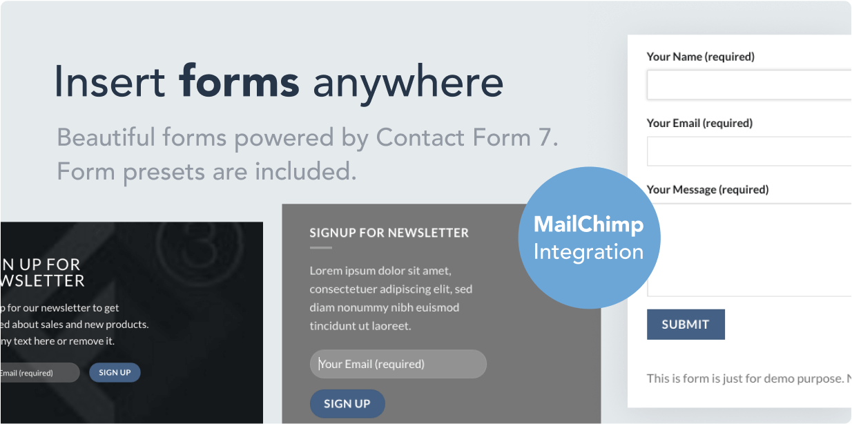 insert forms - Flatsome | Multi-Purpose Responsive WooCommerce Theme