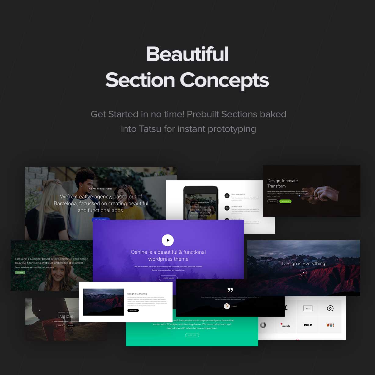 tatsu section concepts - Oshine - Multipurpose Creative WordPress Theme