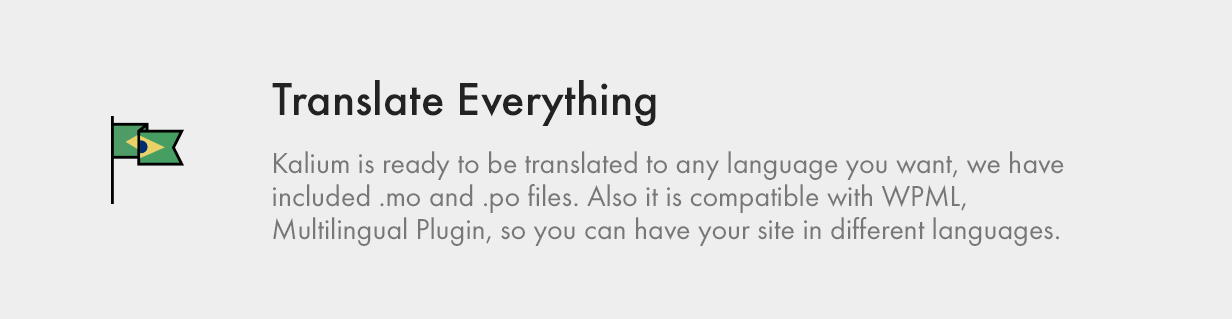 Kalium is already translated in 16 languages. You can also easy edit theme words.
