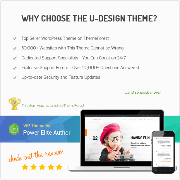 why choose uDesign 50K - uDesign - Responsive WordPress Theme