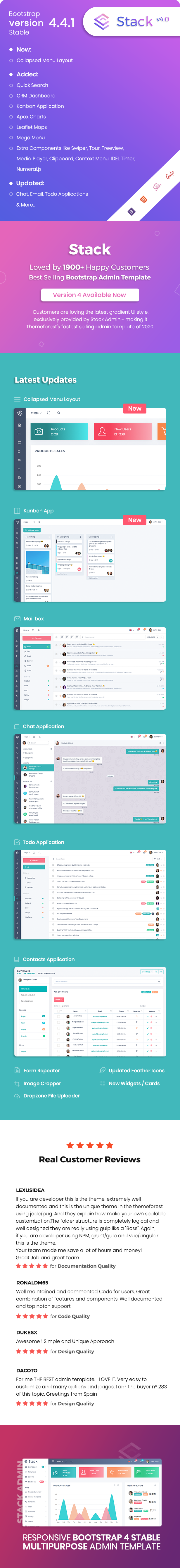 Stack - Clean Responsive Bootstrap 4 Admin Dashboard Template