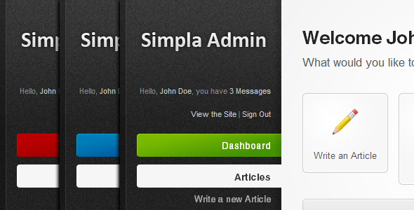 01 Preview.  large preview - Simpla Admin - Flexible & User Friendly Admin skin
