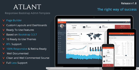 01 preview.  large preview - Atlant - Bootstrap Admin Template