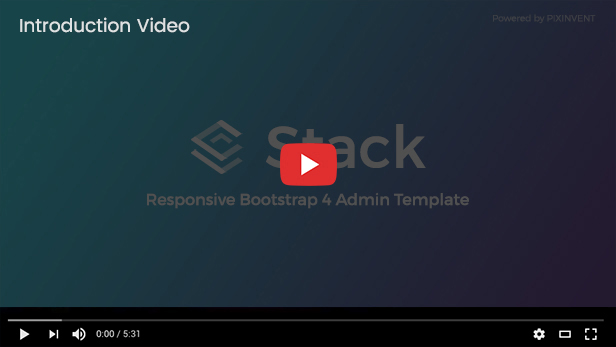 02 stack introduction video - Stack - Clean Responsive Bootstrap 4 Admin Dashboard Template
