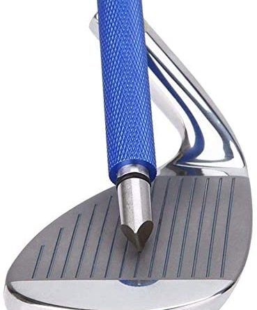 1597160253 41q7Cd5s9xL. AC  369x445 - Golf Club Groove Sharpener, Re-Grooving Tool and Cleaner for Wedges & Irons - Generate Optimal Backspin - Suitable for U & V-Grooves