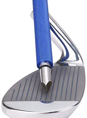 Golf Club Groove Sharpener, Re-Grooving Tool and Cleaner for Wedges & Irons – Generate Optimal Backspin – Suitable for U & V-Grooves