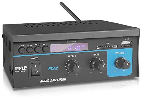 41SmdgwlsaL. AC  - Home Audio Power Amplifier System  2X40W Mini Dual Channel Sound Stereo Receiver Box w/ LED  For Amplified Speakers, CD Player, Theater via 3.5mm RCA  for Studio, Home Use  Pyle PCA2