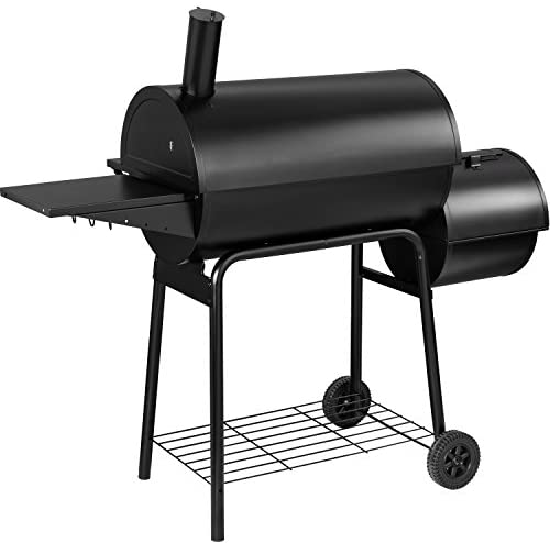 41vRE6QF97L. AC  - Royal Gourmet 30" BBQ Charcoal Grill and Offset Smoker | 800 Square Inch cooking surface, Outdoor for Camping | Black, CC1830S model