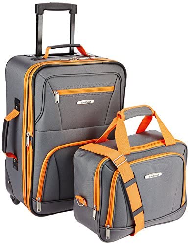 51 H UGG+SL. AC  - Rockland Fashion Softside Upright Luggage Set, Charcoal, 2-Piece (14/20)