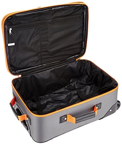 513oEk IJqL. AC  - Rockland Fashion Softside Upright Luggage Set, Charcoal, 2-Piece (14/20)