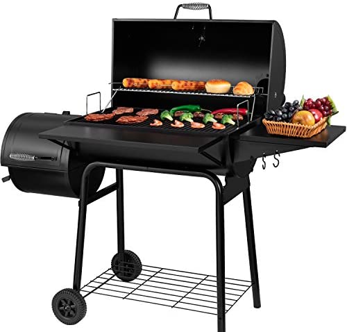 51A6mp vEcL. AC  - Royal Gourmet 30" BBQ Charcoal Grill and Offset Smoker | 800 Square Inch cooking surface, Outdoor for Camping | Black, CC1830S model