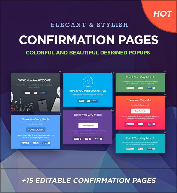 conf pages - FLATPACK – Landing Pages Pack With Page Builder