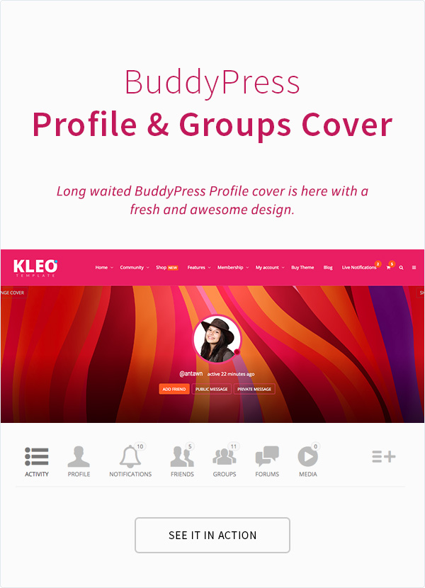 kleo buddypress profile cover - KLEO - Pro Community Focused, Multi-Purpose BuddyPress Theme