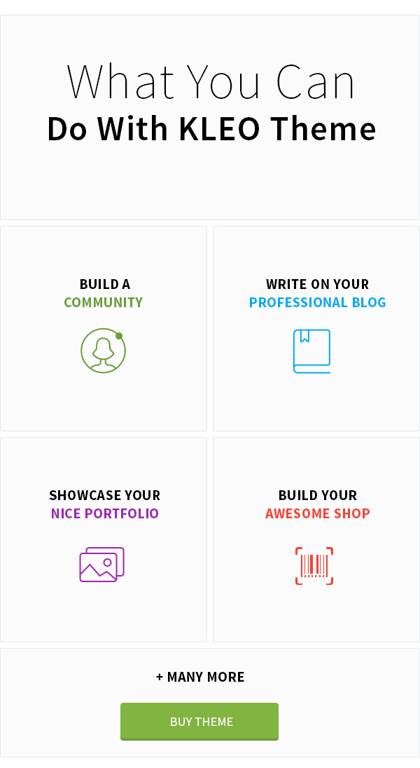 kleo features four priciples - KLEO - Pro Community Focused, Multi-Purpose BuddyPress Theme