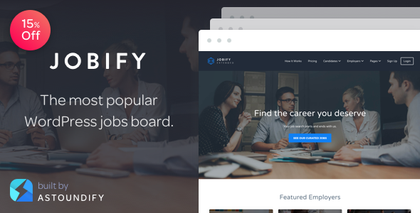 preview 15 off price.  large preview - Jobify - Job Board WordPress Theme