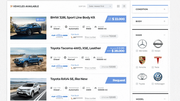 search - Motors - Car Dealer, Rental & Classifieds WordPress theme