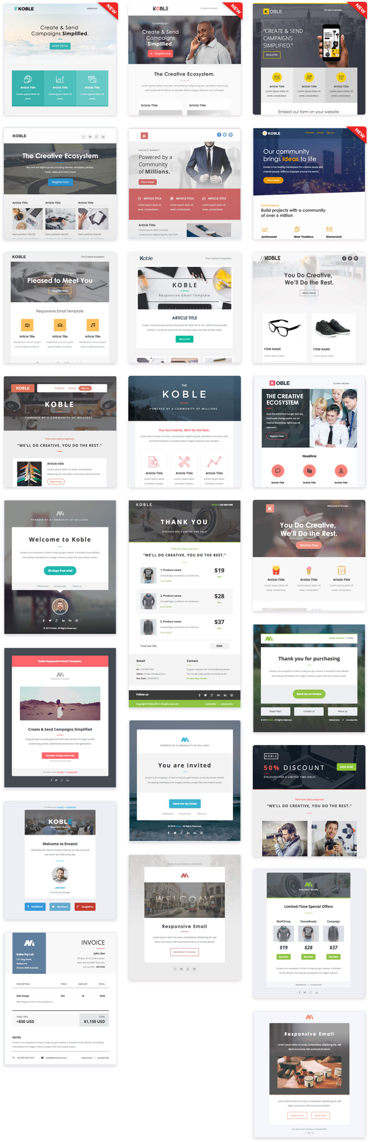 Koble | Business Email Set - 16