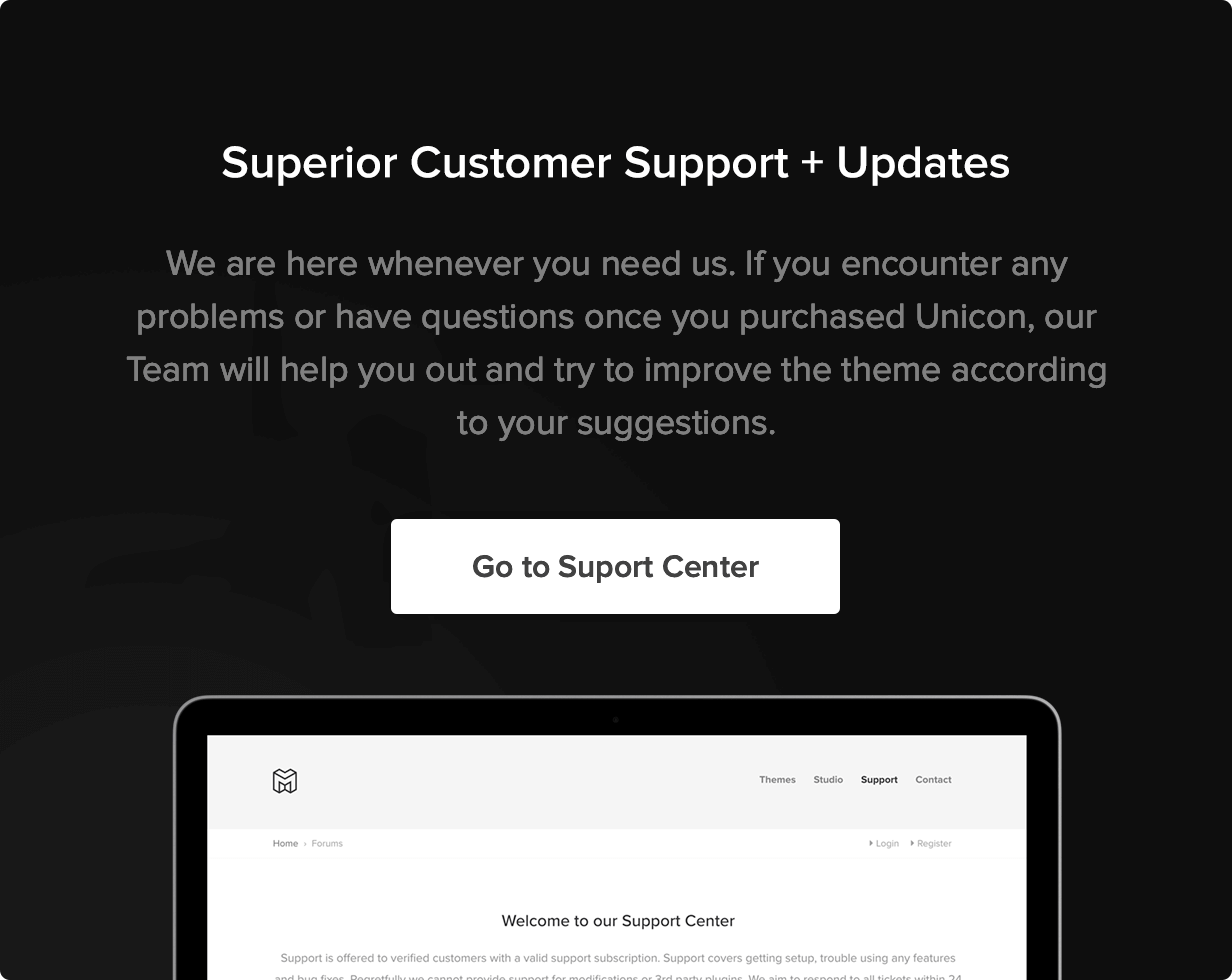 unicon support - Unicon | Design-Driven Multipurpose Theme