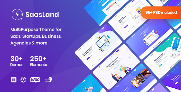 01 Preview.  large preview - Saasland - MultiPurpose WordPress Theme for Startup