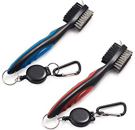 1599329025 41uHbNzsVhL. AC  462x445 - Xintan Tiger Pack of 2 Golf Club Brush Groove Cleaner with Retractable Zip-line and Aluminum Carabiner Cleaning Tools