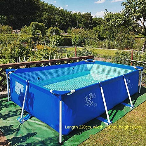 Swimming Pool, 87″X59″X24″ Frame Above Ground Pool Full-Sized Lounge Pool for Kiddie, Kids, Adults, Easy Set for Backyard, Summer Water Party, Outdoor