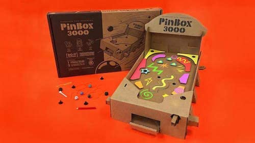 416AiBtQhvL. AC  - Cardboard Teck Instantute PinBox 3000 DIY Customizable Cardboard Make Your Own Pinball Machine Kit with No Tool Assembly