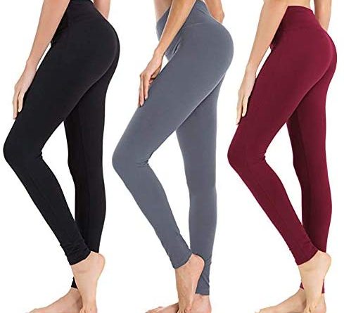 41sTUIN1aL. AC  489x445 - High Waisted Leggings for Women - Soft Athletic Tummy Control Pants for Running Cycling Yoga Workout - Reg & Plus Size