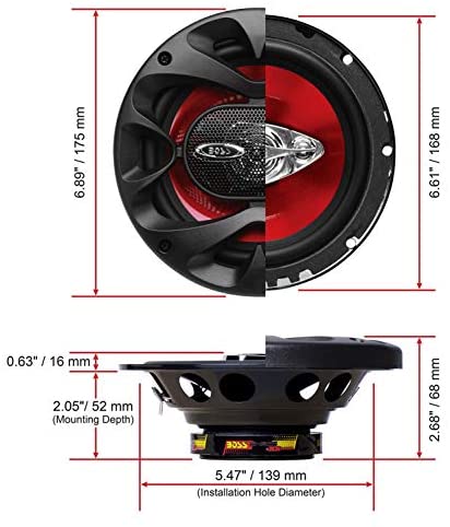 51O+ BuRNEL. AC  - BOSS Audio Systems CH6530 Car Speakers - 300 Watts of Power Per Pair and 150 Watts Each, 6.5 Inch, Full Range, 3 Way, Sold in Pairs