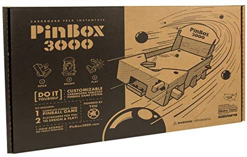 51SWSkZz1mL. AC  - Cardboard Teck Instantute PinBox 3000 DIY Customizable Cardboard Make Your Own Pinball Machine Kit with No Tool Assembly