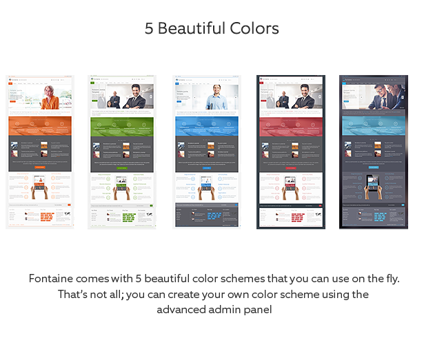 fontaine color options - Fontaine - Responsive Business Joomla Template