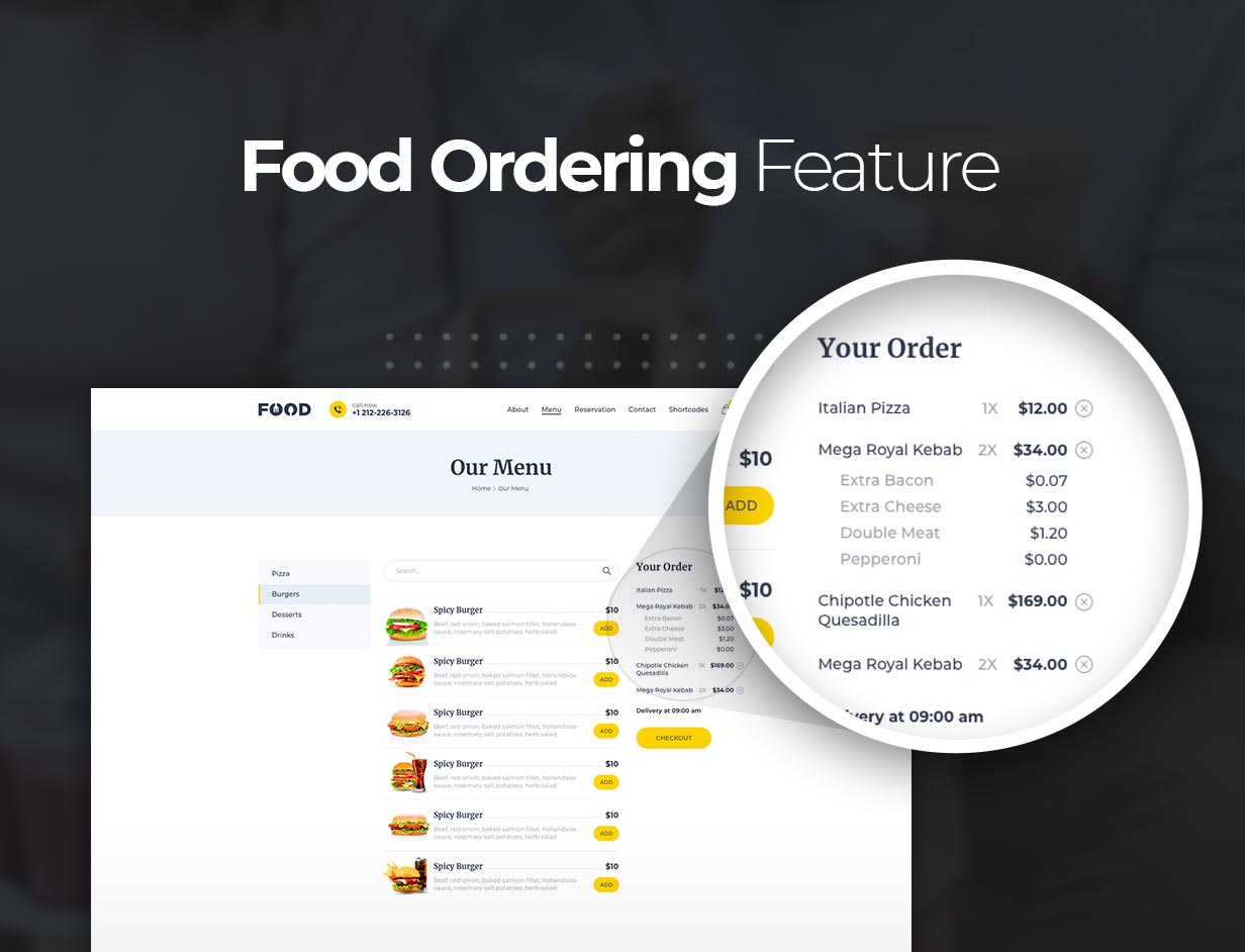 food ordering - Pearl - Corporate Business WordPress Theme
