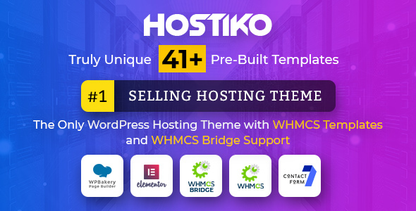 01 Preview.  large preview - Hostiko WordPress WHMCS Hosting Theme