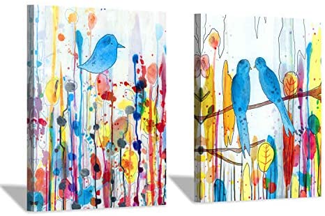 1602275676 51TDsoVkiuL. AC  - Modern Abstract Wall Art Painting: Watercolor Canvas Artwork for Bedroom