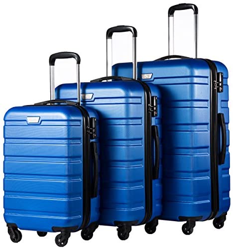 COOLIFE Luggage 3 Piece Set Suitcase Spinner Hardshell Lightweight TSA Lock 4 Piece Set