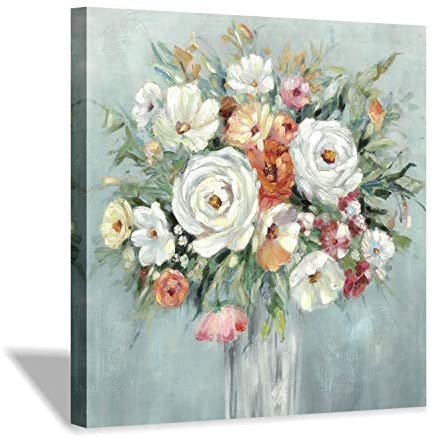 1603409731 51SLh3Hst7L. AC  - Abstract Floral Wall Art Painting: Blooming Flower Artwork Canvas Picture for Living Room