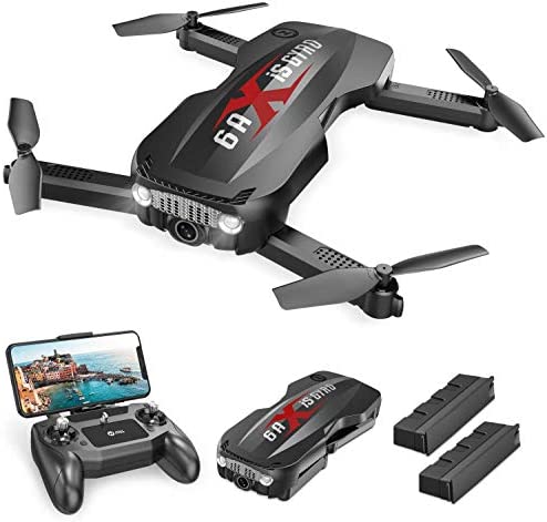 Holy Stone HS160 Pro Foldable Drone with 1080p HD WiFi Camera for Adults and Kids, Wide Angle FPV Live Video, App Control, Gesture Selfie, Waypoints, Optical Flow, Altitude Hold and 2 Batteries