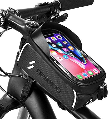 Bike Phone Front Frame Bag – Waterproof Bicycle Top Tube Cycling Phone Mount Pack Phone Case for 6.5’’ iPhone Plus xs max