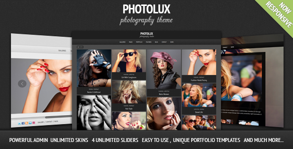 1 presentation.  large preview - Photolux - Photography Portfolio WordPress Theme