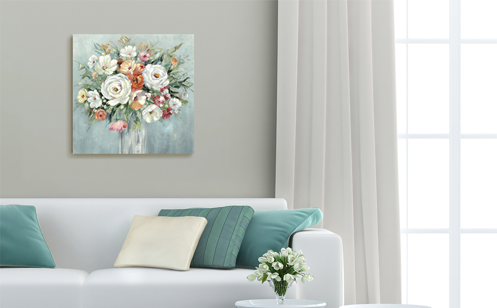 2d1c8bab b8a0 41aa 9168 5694cb5bca43.  CR0,0,970,600 PT0 SX970 V1    - Abstract Floral Wall Art Painting: Blooming Flower Artwork Canvas Picture for Living Room
