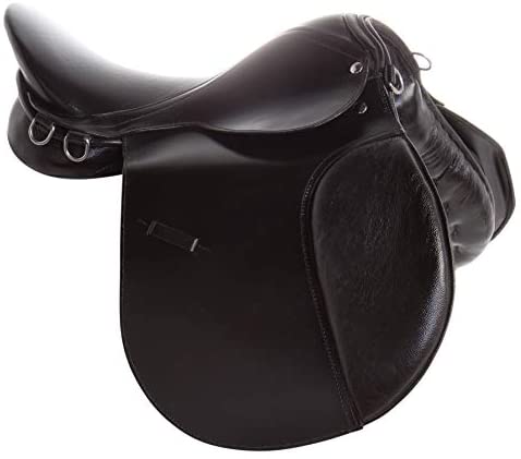 418AFEYMUAL. AC  - All Purpose Black Leather English Riding Horse Saddle Starter Kit